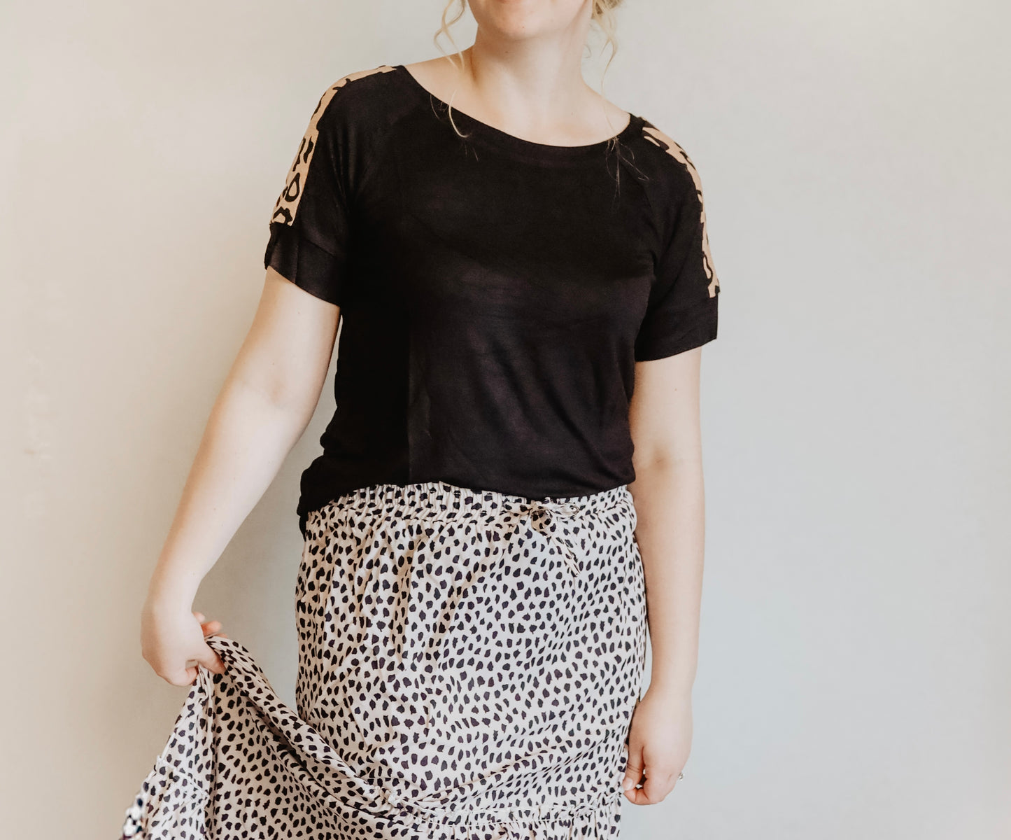 Piper Leopard Shoulder Top