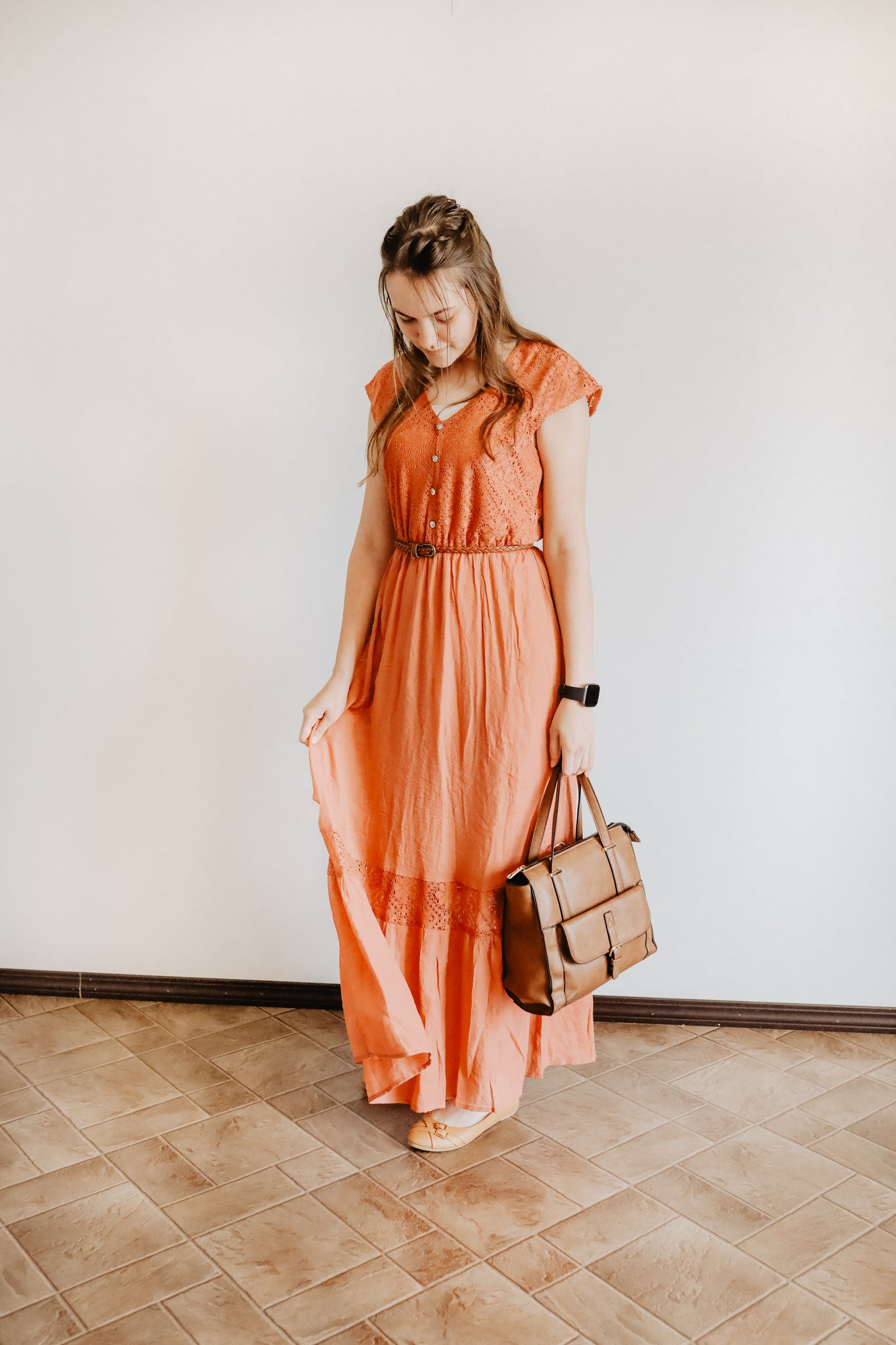 Raya Lace Maxi Dress in Rose