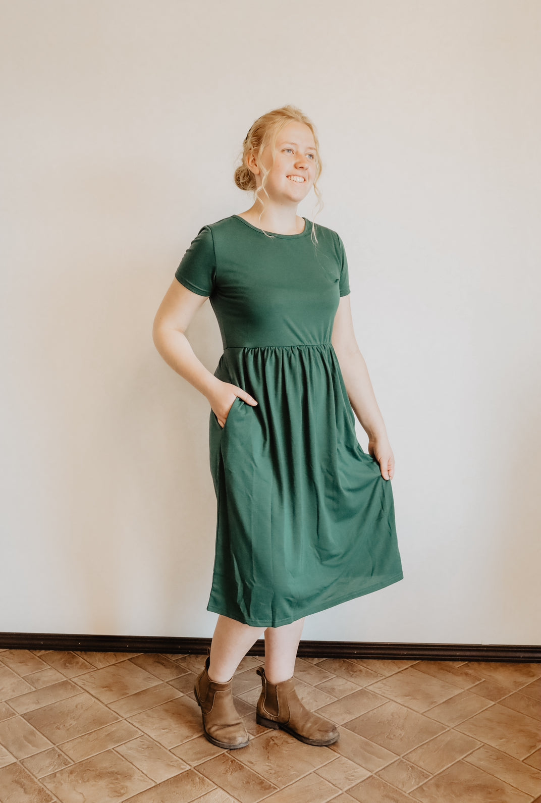 Penelope Midi Dress in Green