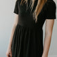 Black Swiss Dot Maxi Dress