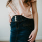 Sonia Indigo Wash Midi Denim Skirt