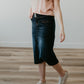 Sonia Indigo Wash Midi Denim Skirt