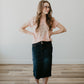 Sonia Indigo Wash Midi Denim Skirt